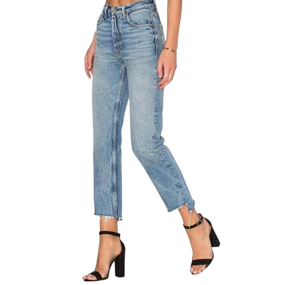 GRLFRND Helena High Rise Straight Leg Jeans Size 27